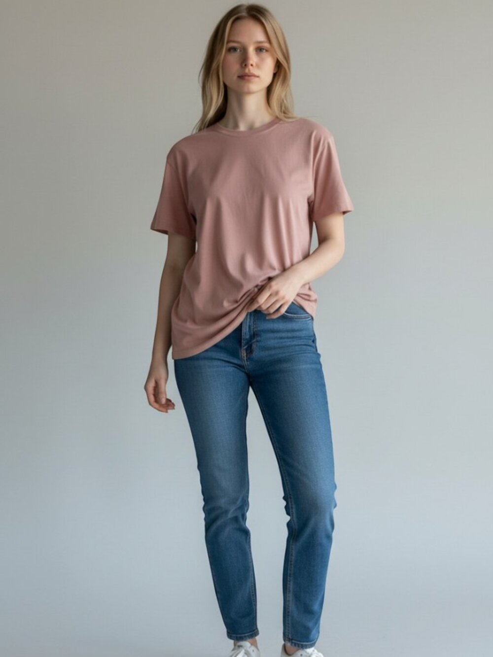 Goodfellow Pink T-Shirt Short Sleeve Crew Neck Size L